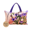 Purple Iris Prophetic Art Prayer Pillow 2 Cor 4:7